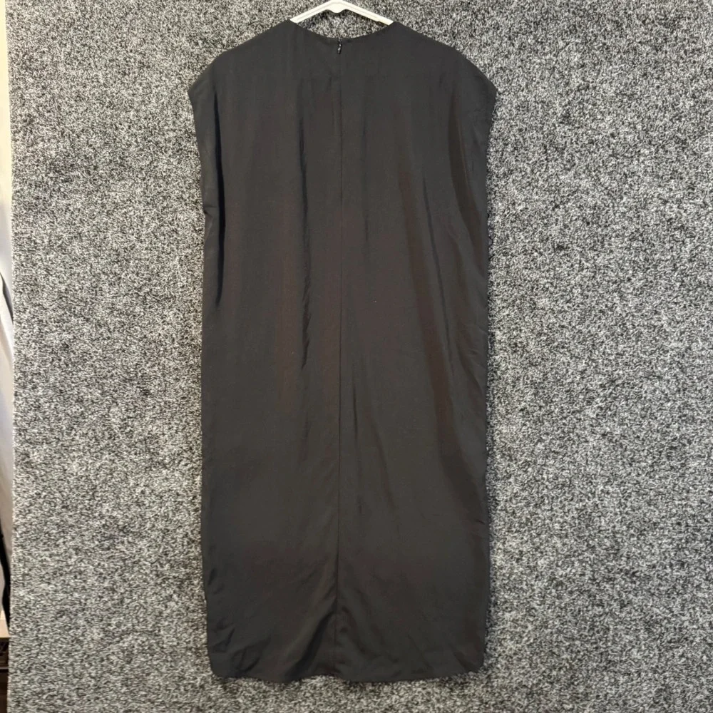 NWT EVERLANE The Japanese GoWeave Cocoon Dress Black Sleeveless‎ Midi Size 2 - Picture 2 of 6